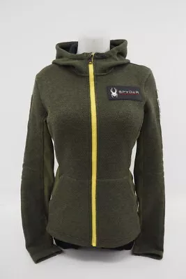 Spyder US Ski Team Slalom Full Zip Hoodie Green Women's Small • $34.99