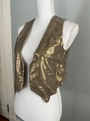 Matta NY Gold Sequin Vest Size M Medium • $52