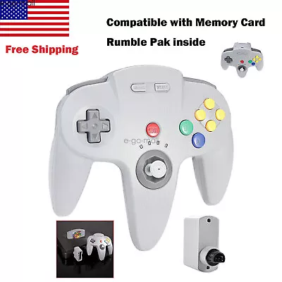 2.4G Wireless N64 Controller Rechargeable Gamedpad For Nintendo 64 W/Rumble Pak • $28.99