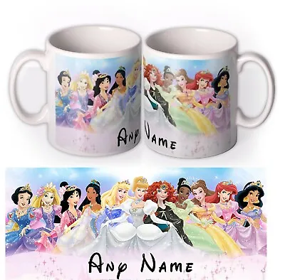 £8 • Buy DISNEY PRINCESS PERSONALISED 11oz Ceramic Mug Cup Tea Name Girls Birthday Gift