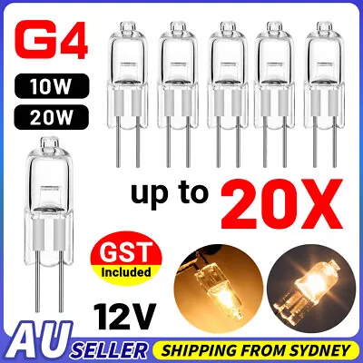 12V G4 HALOGEN BULBS -10W 20W Warm Light Globe - JC Bi-Pin - 5 10 20 Pcs Lots AU • $5.25