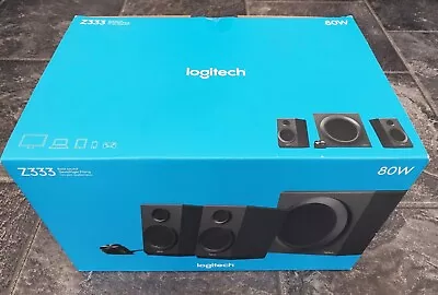 New Sealed Logitech Z333 2.1 Multimedia Speaker System With Subwoofer 80W • £79.97