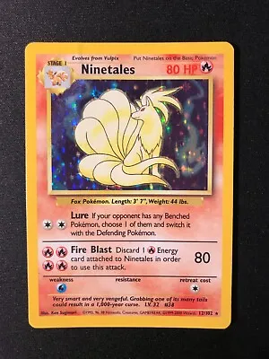 $16.99 • Buy Ninetales 12/102 Base Set Holo Rare Pokemon Card 1999 UK 4th Print 1999-2000 