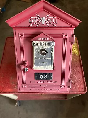 Vintage Gamewell Fire Call Box Alarm Gamewell Wall Mount #53 • $315