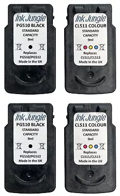 PG510 Black & CL511 Colour Ink Cartridges For Canon IP2700 IP2702 MP230 MP235 • £44.95