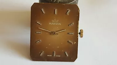 VINTAGE Swiss Made Rare MARVIN Watch Movment Cal. MSR K1 Crown Stem Balanc Hands • $31.99