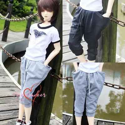 1/6 1/4 Puyoo 1/3 IP Uncle ID BJD Clothes Cropped Tapered Harem Pants Big Pocket • $19.94