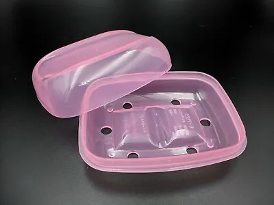Pink Soap Box Dish Holder Container Case Travel Holiday Caravan Camping Reusable • £2.95