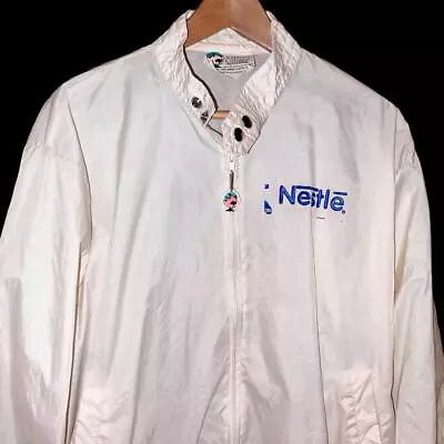 VTG 80s/90s NBA Basketball Nestle Chocolate Snack Candy Promo Sports Jacket XL • $0.99