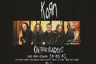 Korn - Untouchables      - Half Size Magazine Advert • £2.99