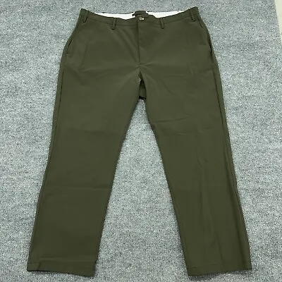 Proper Cloth Pants Mens 42x29 Fatigue Green Milano Performance Chino Nylon Army • $29.95