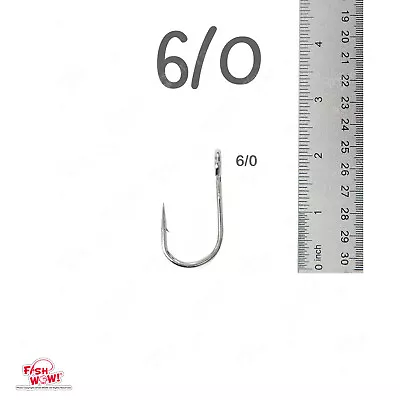 6/0 Fish WOW!® 6X Siwash Nickel Hooks Open Eye Choose From Qty 20 50 100 200 Lot • $11.90