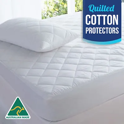$27 • Buy Cotton Quilted Aus Made Fully Fitted Mattress Protector(All Sizes)