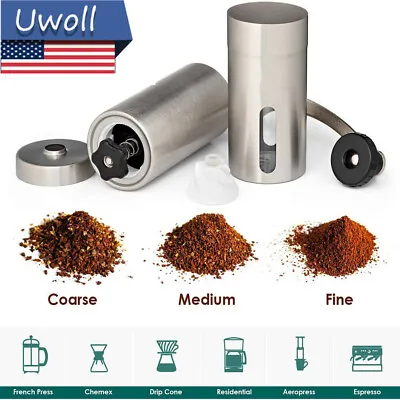 Hand Manual Stainless Steel Coffee Grinder Detachable Machine Portable W/ Crank • $10.92