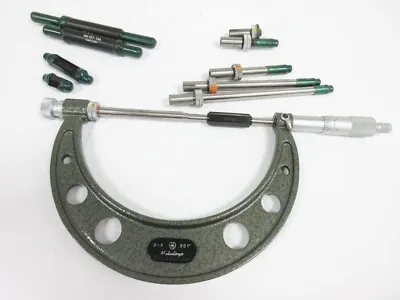Mitutoyo 104-137 0- 6  12 Piece Interchangeable Anvil Mechanical Micrometer • $224.99