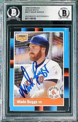 1988 Donruss #BC7 Wade Boggs BAS Authentic Auto • $29.99