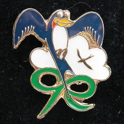 Vintage MACMILLAN Charity Badge Spring SWALLOW With Green Bow • £1.99