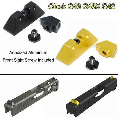 G43 G43X G42 Aluminum Front And Rear Sight Fit 43 43X 42 Color Option • $9.99