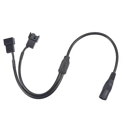 Fan Power Supply Cable DC 5.5mmx2.1mm To 2 Port 3 Pin Or 4 Pin Output 13.8 Inch • $7.57