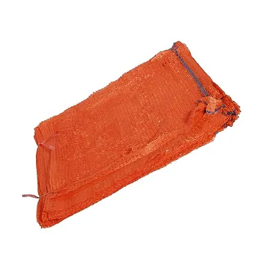 Orange Net Sacks With Drawstring Raschel Bags Mesh Vegetables Logs Kindling Wood • £205.68