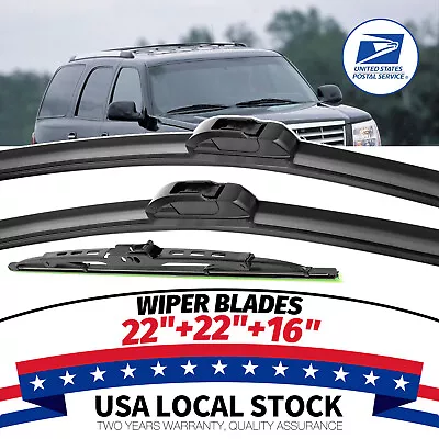 Fits For GMC Envoy 2002-2006 22 &22 &16  Front & Rear Wiper Blades OEM Quality • $17.99