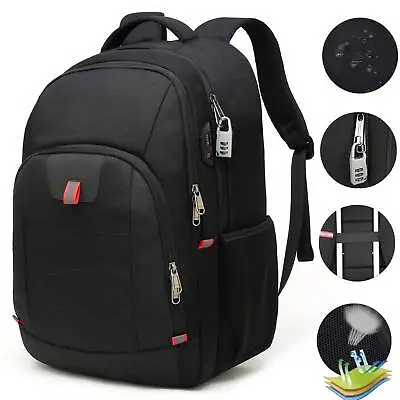 15.6  Laptop Backpack Anti Theft USB Waterproof Large Rucksack Travel School Bag • £15.99