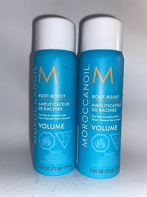 Moroccanoil Root Boost Volume 2.55 Oz Spray Fine To Medium Hair Set Lot X 2 • $17.95