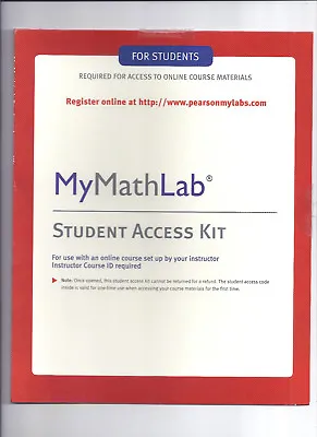 MyMathLab Student Access Code Kit – Factory Sealed - Can Send Instantly • $79.99