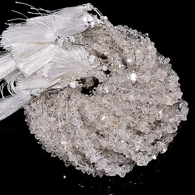 Natural Herkimer Diamond Gemstone Fancy Uncut Beads 5X4 13X7mm Strand 7  AUC-267 • $16.50
