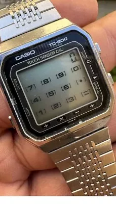 Vintage Casio TC-600 Touch Sensor Calculator Watch New Battery Touchscreen Works • $71