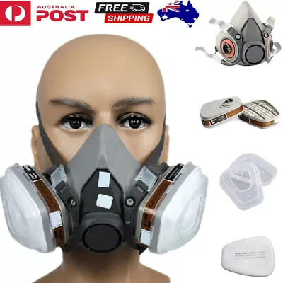 7 In 1 Half Face Mask Suit For 3M 6200 Gas Spray Painting Protection Respirator • $19.94