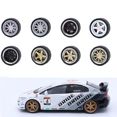 Pro Ball Bearing 11mm 1/64 Custom Alloy Hot Wheels Disc Brakes Rubber Tires Rims • $8.50