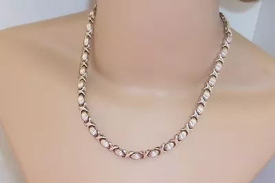 Sterling Silver X & O's Hugs & Kisses Necklace 34.7 Grams 17 3/4  • $63.99