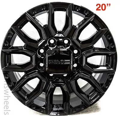 4 New 20” GMC Sierra 2500 3500 HD Replica Gloss Black 8 Lug Wheels Rims SQ9 • $1495