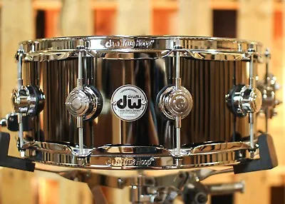 DW 5.5x14 Collector's Polished Black Nickel Over Brass Snare Drum - DRVB5514SVC • $475