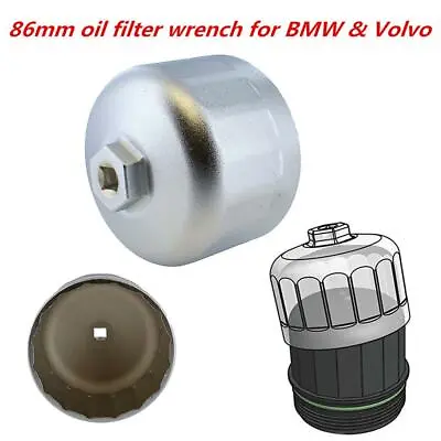 86mm 16 Flute Oil Filter Wrench Tool Cartridge Housing Cap For BMW Volvo Vehicle • $13.99