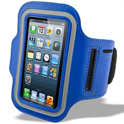 Sports Running Jogging Armband Waterproof Case Cover For IPhone 4 4s Dark Blue • £2.99