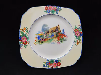 Vintage Art Deco 'A Bit Of Old England' Cottage China Plate H&K Tunstall C1930s • $8.36