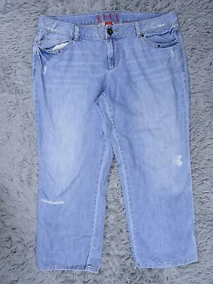 Elle Jeans Womens 16 Blue Denim Medium Wash Pants Casual Plus Size Bottoms • $6.49