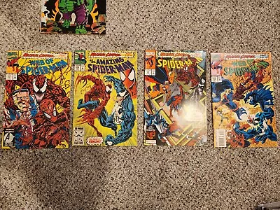 4 Spider-Man Maximum Carnage Comics W/ Venom & Carnage Punisher (1993) • $25