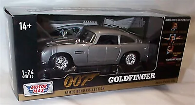 Aston Martin DB5 Silver Goldfinger James Bond 007  1-24 Scale Model Motor Max • £39.95