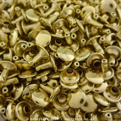 £7.52 • Buy Double Cap Rivets 6x5 7x7 9x8 & 9x12 Stud Rapid Rivets Leather Craft Repair