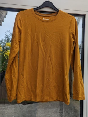 £2 • Buy Tu Mustard Long Sleeve Top - Size 10.