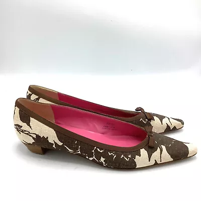 J. Crew Italy 2006 Collection Rare Lucie Kitten Heel Pointy Toe Flats Shoes Sz 8 • $144.88