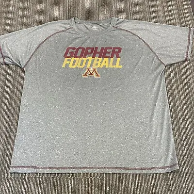 Minnesota Golden Gophers Shirt Men’s XL Stretch Gray Activewear Football S/S EUC • $5.89