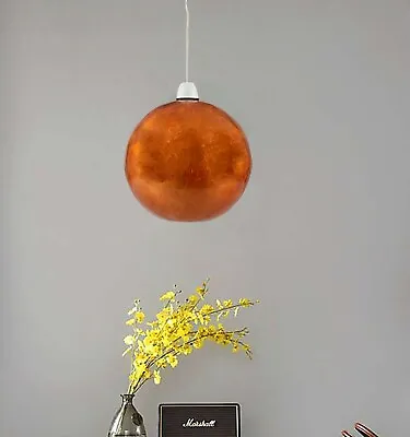 £14.95 • Buy 20cm Copper Capiz Ball Shade  Lampshade Light Shade