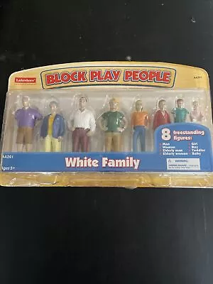 Lakeshore WHITE FAMILY Block Play People NEW 8 Figures AA202 MultiCultural • $65