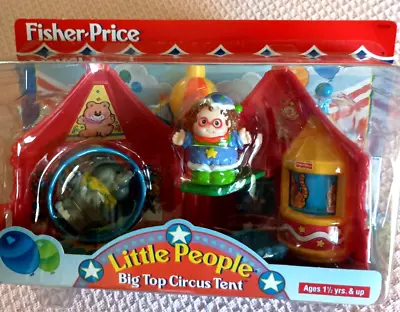 Fisher Price Little People BIG TOP CIRCUS TENT 1999 NEW In Box 72758 Age 1.5 Yrs • $48.78