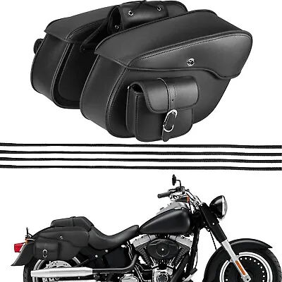 Motorcycle Saddle Bags Luggage For Honda Shadow VT 600 700 750 1100 VTX1300 • $129.99