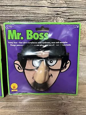 Rubie's Mr. Boss Eyeglasses With Mustache Eyebrows Nose NEW C2 • $10